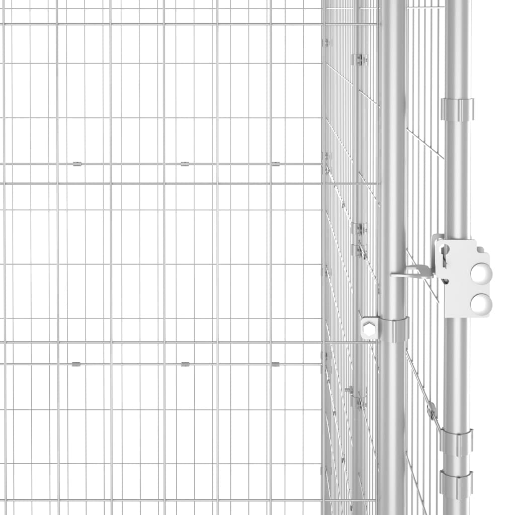 NNEVL Outdoor Dog Kennel Galvanised Steel 110x220x180 cm-4