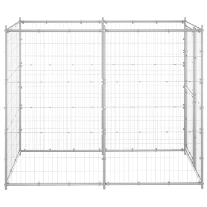 NNEVL Outdoor Dog Kennel Galvanised Steel 110x220x180 cm-2