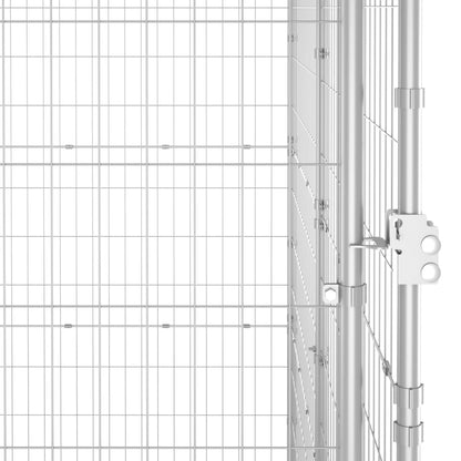 NNEVL Outdoor Dog Kennel Galvanised Steel 110x220x180 cm-4