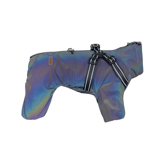 NNEDSZ XXL Laser Adjustable Waterproof Reflective Dog Raincoat with Harness Design-0